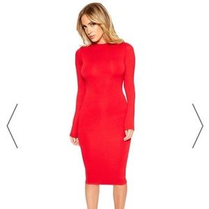NAKED WARDROBE Red Dress, size S